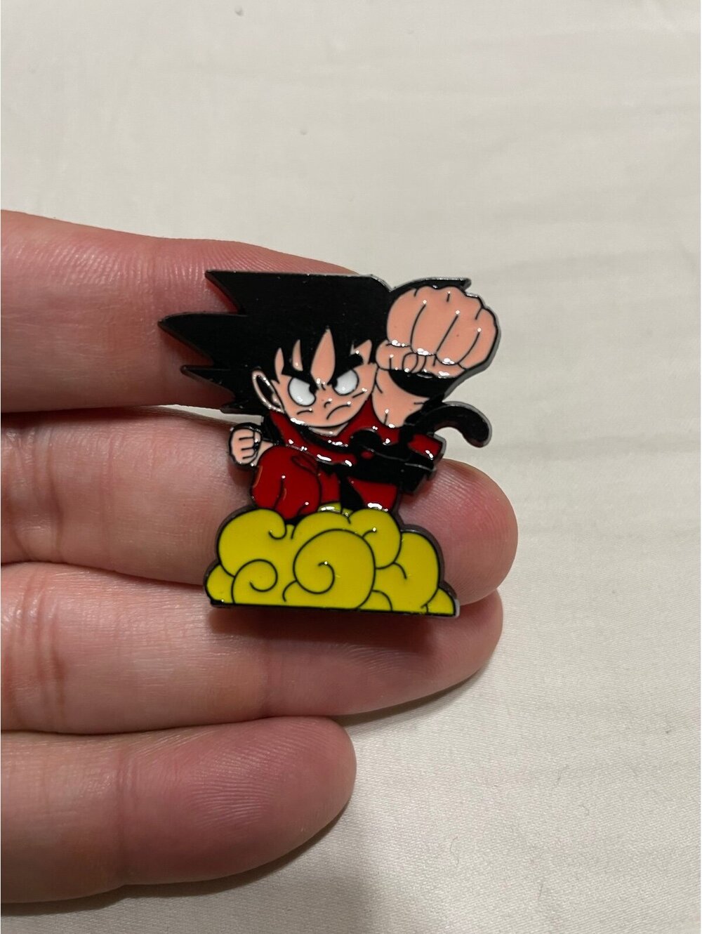 Goku On Nimbus Enamel Pin Vintage Dragon Ball Brooch Cute